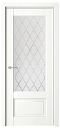 ПО Vinyl Эрмитаж-1 800 белый стекло мателюкс с алмазной гравировкой "Ромб"